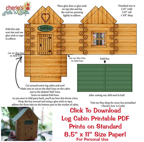 Cottage Papercraft Printable Template