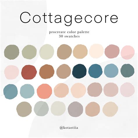 Cottagecore Color Palette for Procreate 30 Handpicked Etsy Finland