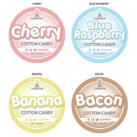 cotton candy labels