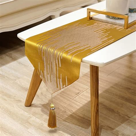 Cotton Gold Table Runner