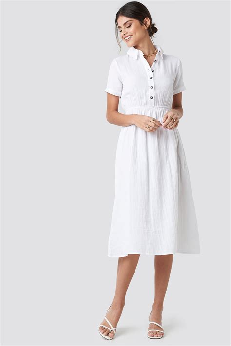 wasabed.com:cotton midi dress with sleeves