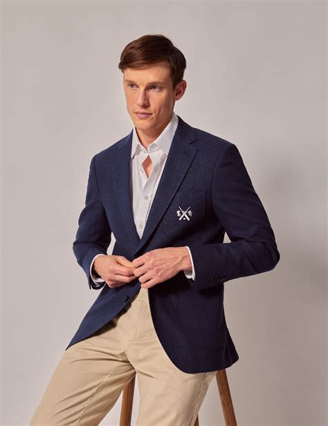 Cotton Navy Blazer