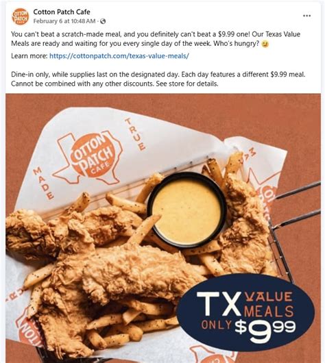 Cotton Patch Friday Special