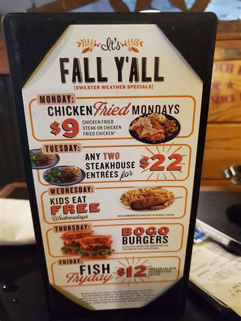 Cotton Patch Nacogdoches Texas Menu