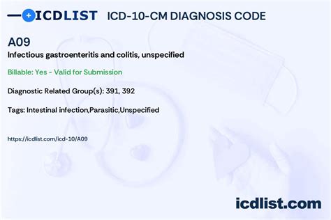 cou icd 10 a09.0