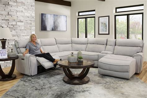 couch with chaise lounge and recliner