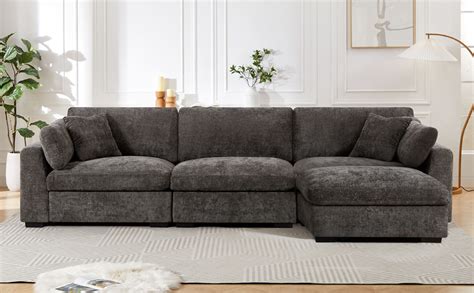 Classic and Traditional Small Space Velvet Sectional Sofa with