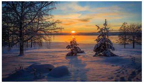 Coucher de soleil | Winter scenery, Winter landscape, Nature photography