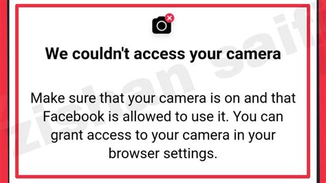 couldn't access camera