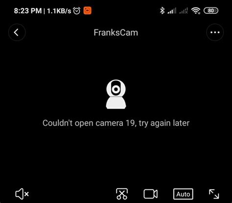 couldn't open camera 19