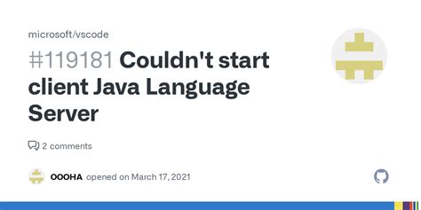 couldn't start client java language server