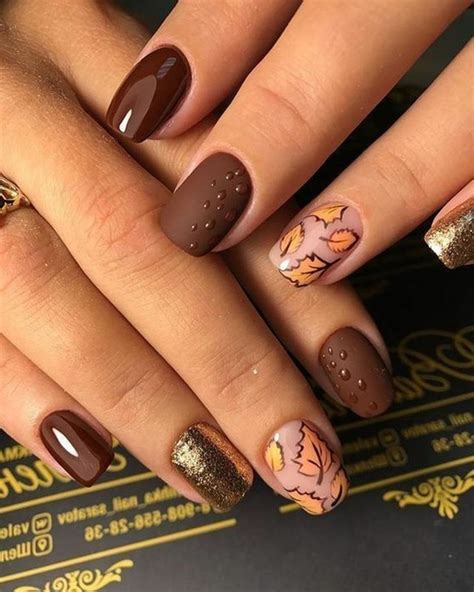 55+ idées de manucure à la mode dans les couleurs des ongles d'automne