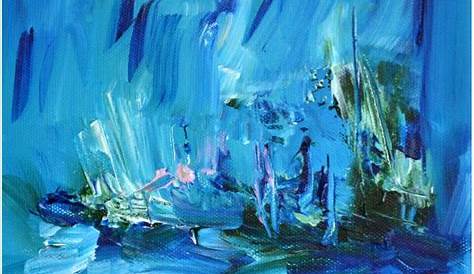 Tableau abstrait de couleur bleu Peinture abstraite la