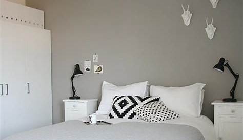 déco chambre adulte gris et blanc