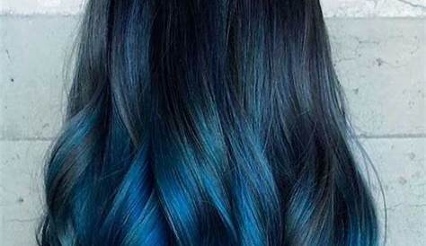 20 idées de coiffures de couleurs bleu dégradé Ombre