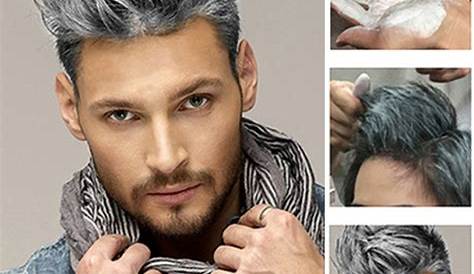 Couleur Gris Platine Cheveux Homme Teinture Foncé Modele Tresse