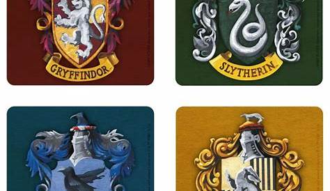Couleur Maison Harry Potter Printable Hogwarts House Crest Banners