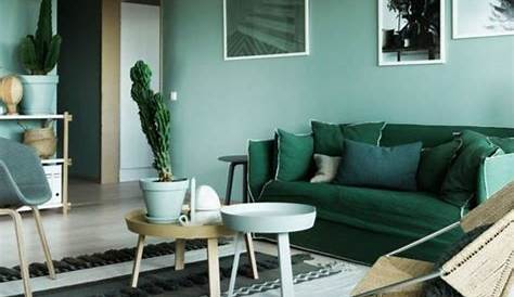 Couleur Mur Salon Bleu Vert Peindre s En Et Dans Appartement Sympa L