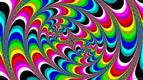 Psychedelic Rainbow Spiral Texture Background — Stock Photo