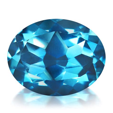 Topaze bleue 7.24 Carats Brésil Ovale Gemmius Achat et vente de