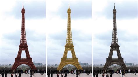 INFOGRAPHIE Du rouge au brun, comment la tour Eiffel a changé de