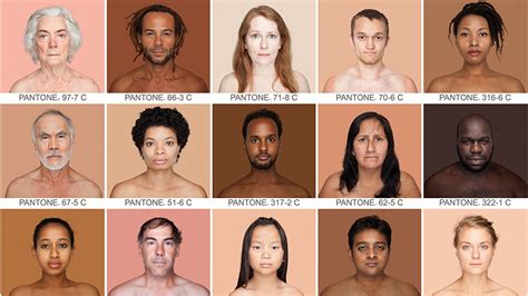 «Humanae» Pantone couleur peau projet Étalages Full Spectrum de l