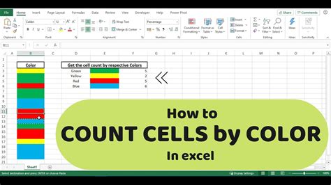 Trick Excel to count colored cells using Find Replace • AuditExcel.co.za