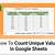 count distinct google sheets