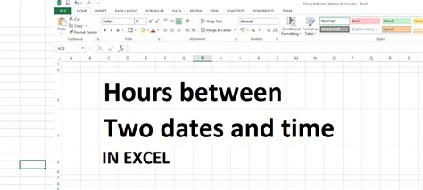 count hours between two dates excel