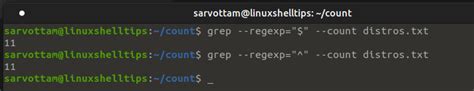 Count Lines From Grep