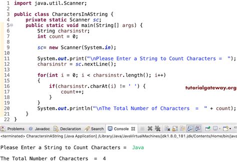 Count Only Printable Characters From String In Java
