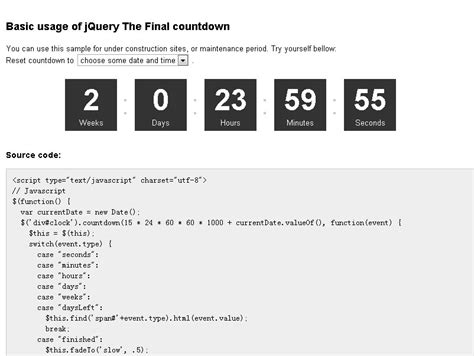 Countdown Jquery Plugin