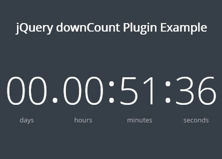 Countdown Timer With Jquery