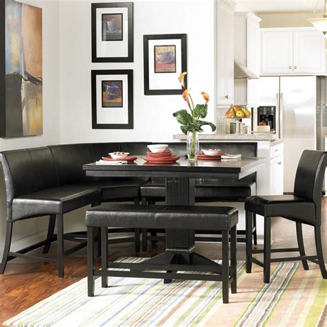 counter height dining set with corner bench
