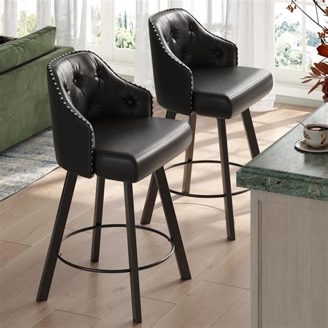 Counter Height Stools With Backs Faux Leather