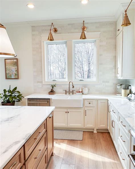 counters with white cabinets