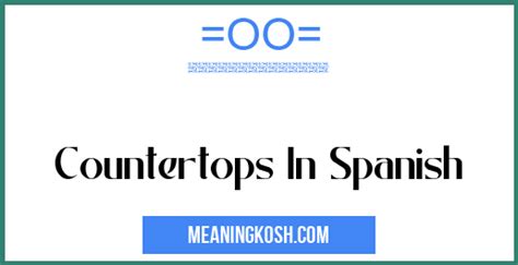 countertop in spanish slang