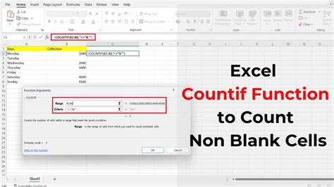 countif non blank cells in excel
