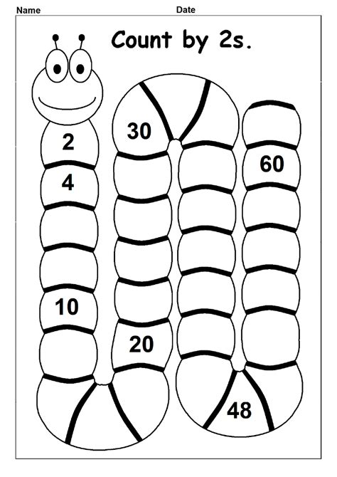 counting by 2 worksheets for first grade