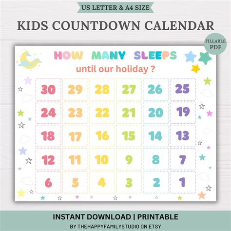 Counting Days Calendar