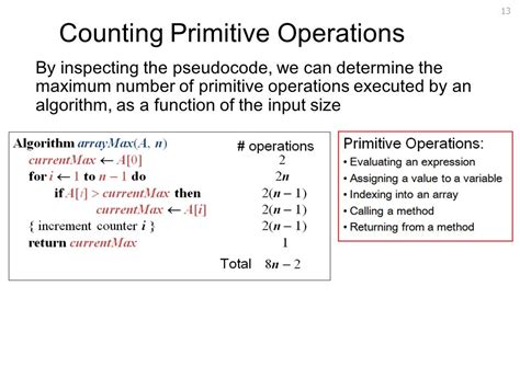 Counting Primitive Operations Examples