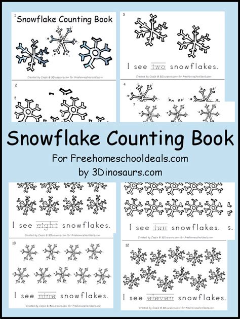 Counting Snowflakes Printable Book