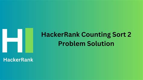 counting sort 2 hackerrank solution