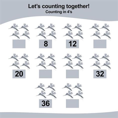 Counting To Four Math Worksheet