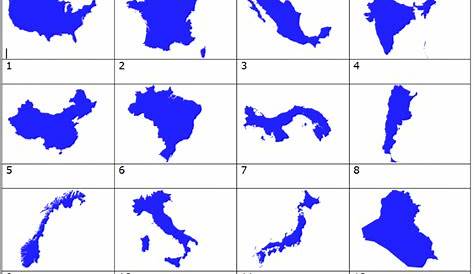 Countries Of The World Outlines Quiz By Outline clickable By 1993matias