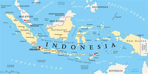 countries near indonesia map