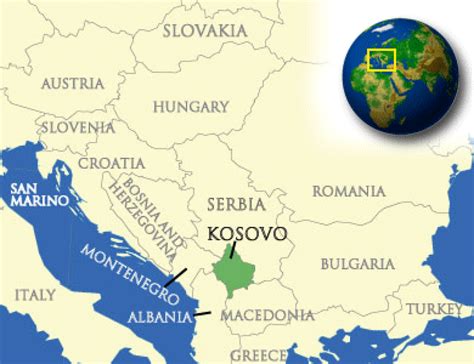 countries next to kosovo