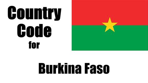 country code burkina faso