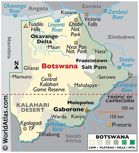 country east of botswana