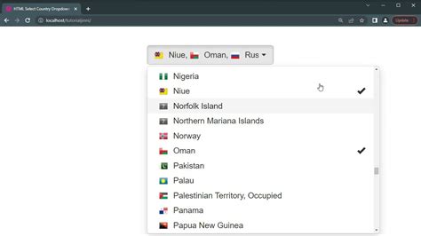 Country Flags Dropdown